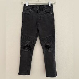 Cotton On Black Distressed Skinny Kids Jeans